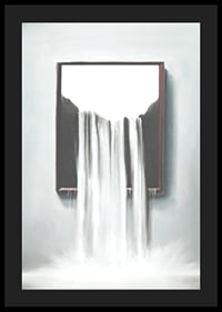Surreal illustration of waterfall flowing out of frame-4