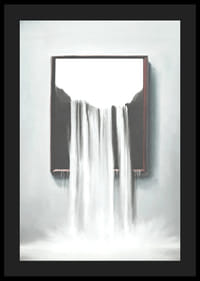 Surrealistická ilustrácia vodopádu tečúceho z rámu-4