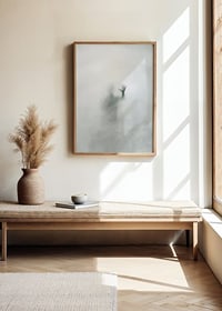 Silhouette of person behind hazy glass in grayscale-8
