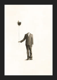 Surrealistyczna ilustracja bezgłowego mężczyzny z balonem-5