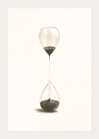 Surreale Illustration von zwei sanduhrartigen Ballons-3