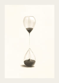 Surrealistisk illustration av timglas liknande två ballonger-3