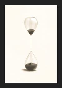 Surrealistisk illustration av timglas liknande två ballonger-5