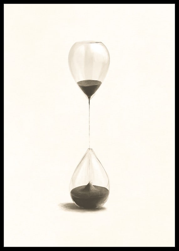 Surreale Illustration von zwei sanduhrartigen Ballons-12