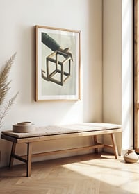 Illustration of two hands holding an impossible wooden cube-8