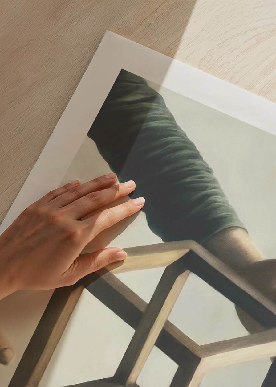 Illustration of two hands holding an impossible wooden cube-12