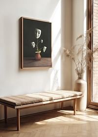 Plant With Theatrical Masks-4