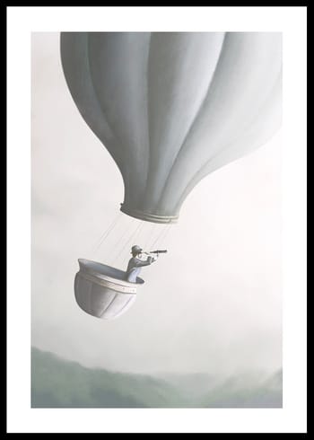 Plakat Flying With Hot Air Balloon