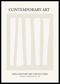 Abstract bright shapes on beige background in minimalist style-0