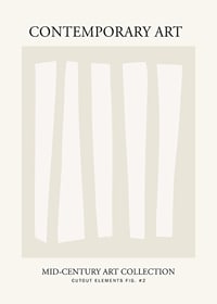 Abstract bright shapes on beige background in minimalist style-1