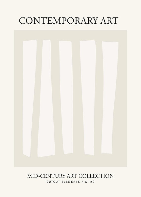 Abstract bright shapes on beige background in minimalist style-12