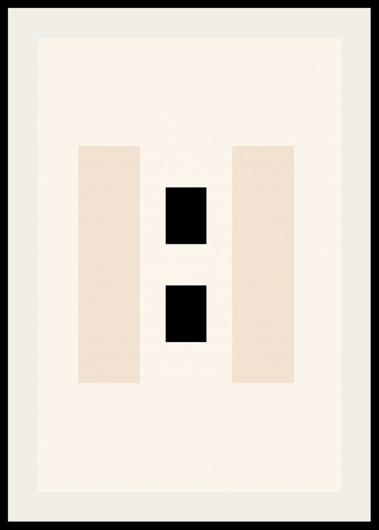 Abstract rectangles in beige and black on light background-12