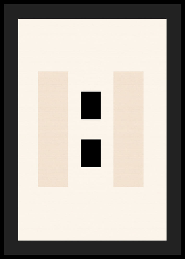 Abstract rectangles in beige and black on light background-12