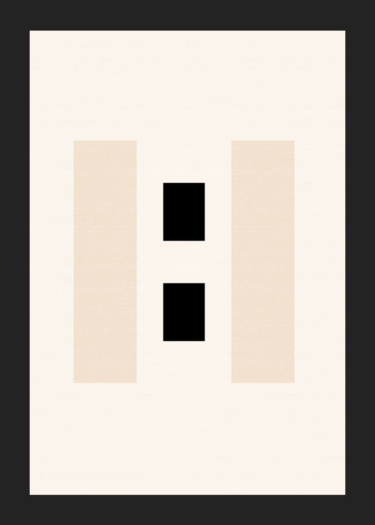 Abstract rectangles in beige and black on light background-12