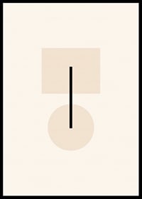 Formas geométricas abstractas en beige y negro sobre fondo claro.-6