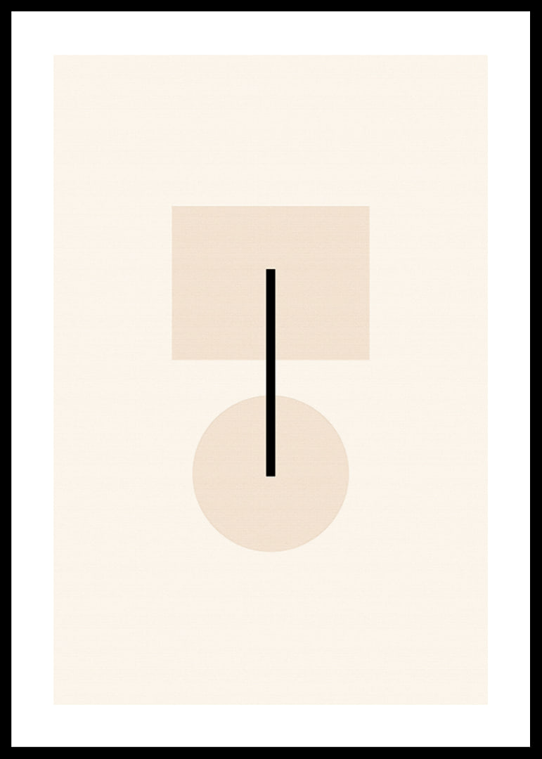 Formas geométricas abstractas en beige y negro sobre fondo claro.-12