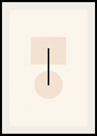 Formas geométricas abstractas en beige y negro sobre fondo claro.-2