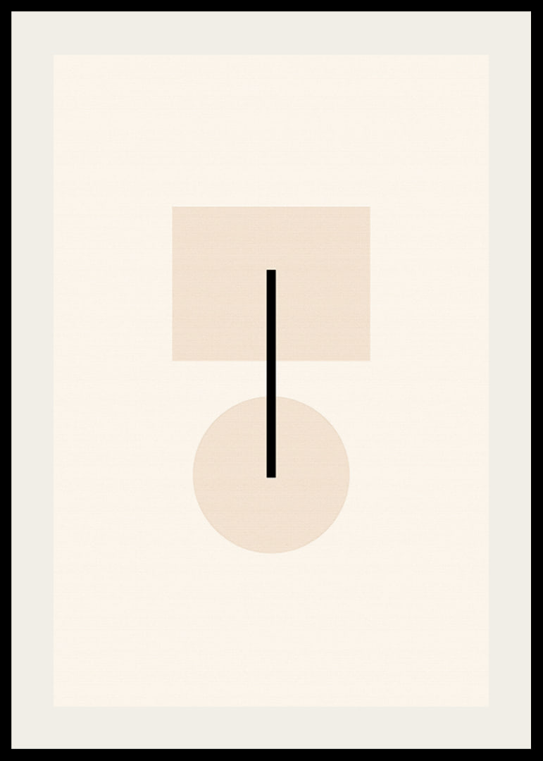 Formas geométricas abstractas en beige y negro sobre fondo claro.-12