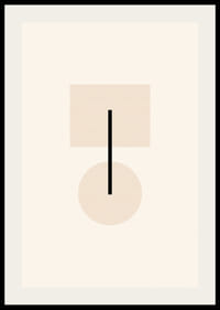 Abstrakta geometriska former i beige och svart på ljus botten-2