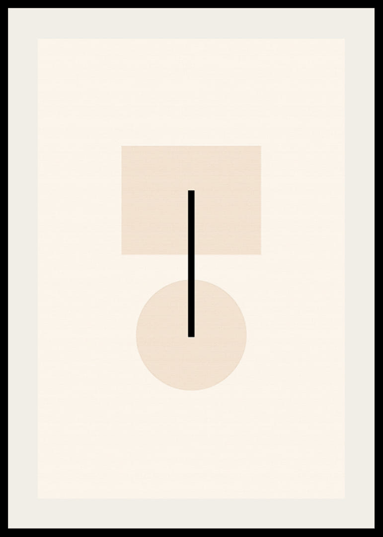 Abstrakta geometriska former i beige och svart på ljus botten-12