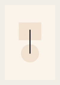 Abstrakta geometriska former i beige och svart på ljus botten-3