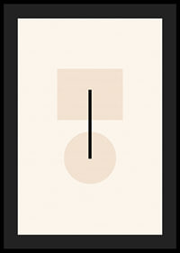 Formas geométricas abstractas en beige y negro sobre fondo claro.-4