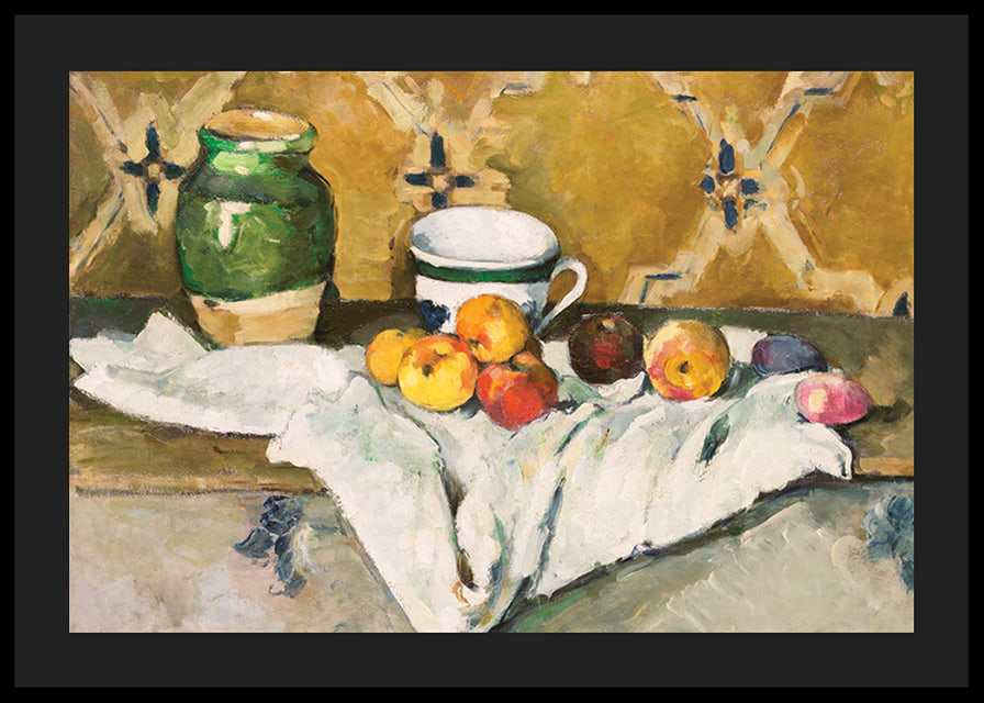 Still Life With Jar Cup And Apples By Paul Cézanne-12