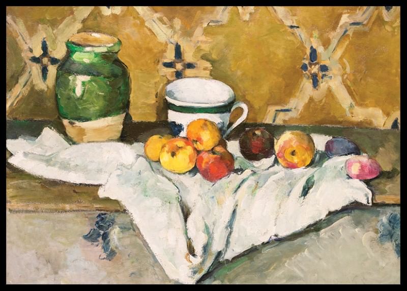 Still Life With Jar Cup And Apples By Paul Cézanne-12