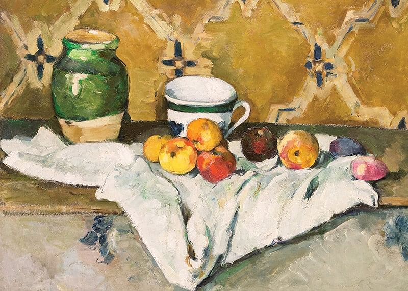Still Life With Jar Cup And Apples By Paul Cézanne-12