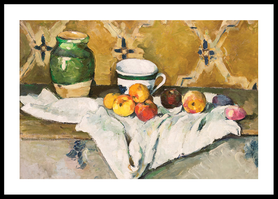 Still Life With Jar Cup And Apples By Paul Cézanne-12