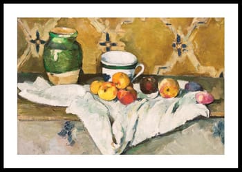 Poster Still Life With Jar Cup And Apples By Paul Cézanne