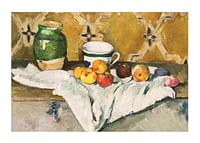 Still Life With Jar Cup And Apples By Paul Cézanne-1