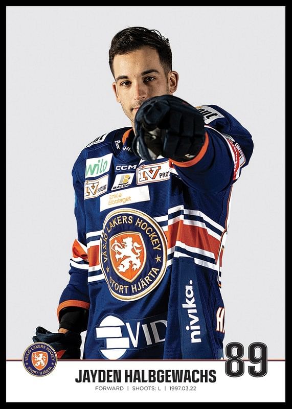 Växjö Lakers Jayden Halbgewachs #89-12