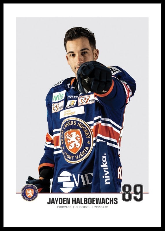 Växjö Lakers Jayden Halbgewachs #89-12