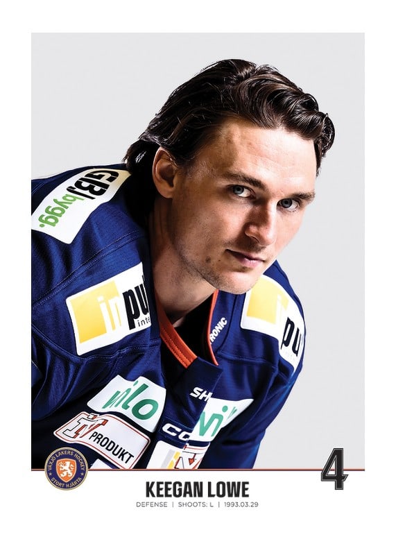 Växjö Lakers Keegan Lowe #4-12
