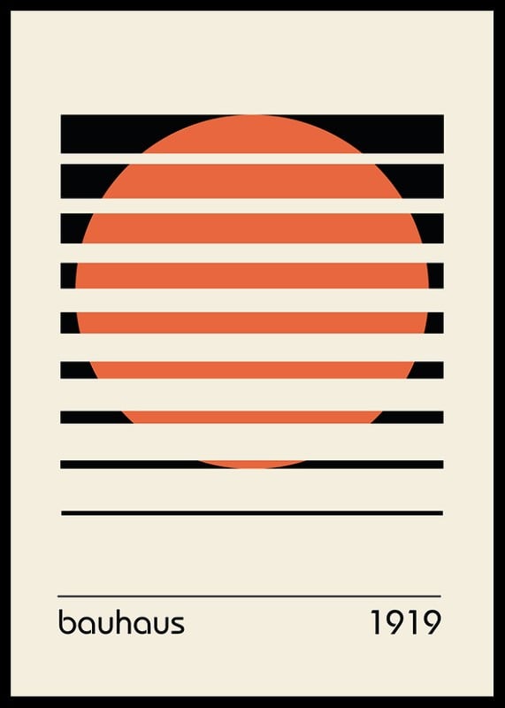 Grafisk illustration med orange cirkel och svarta linjer-12