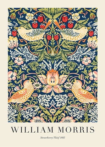 Poster William Morris Strawberry Thief 1883
