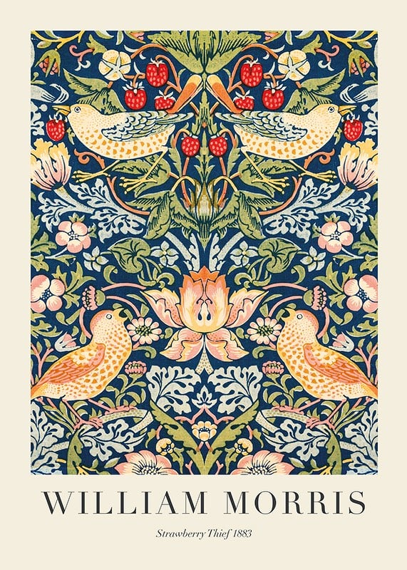 Plakāts William Morris Strawberry Thief 1883