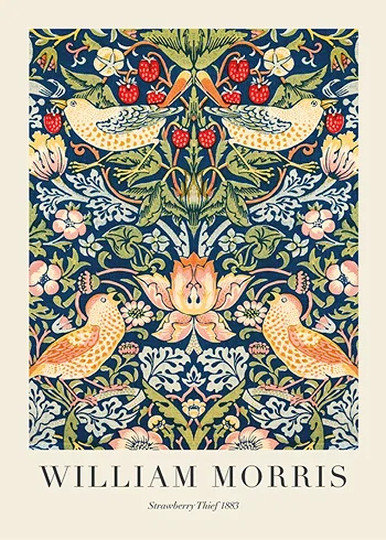 Poster William Morris Strawberry Thief 1883