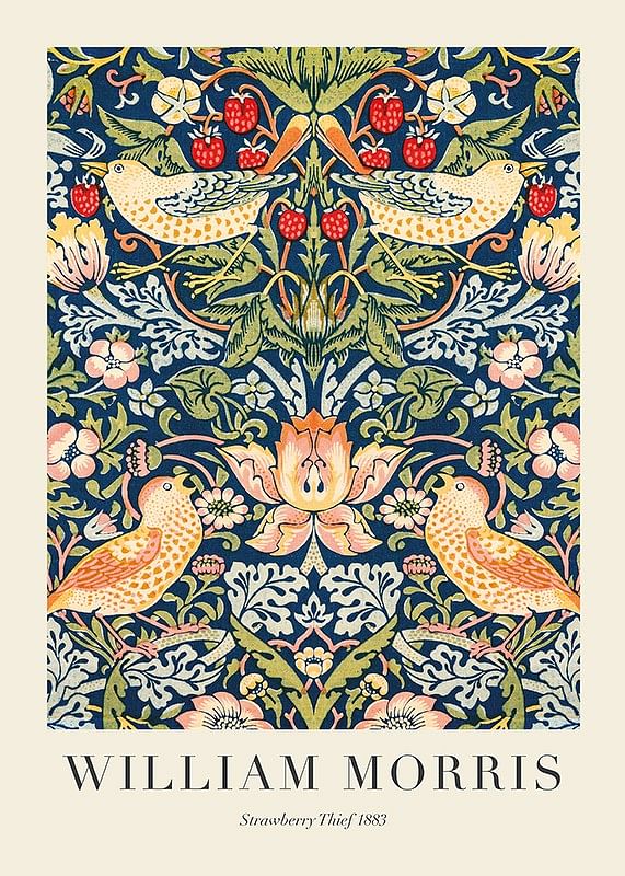Poster William Morris Strawberry Thief 1883