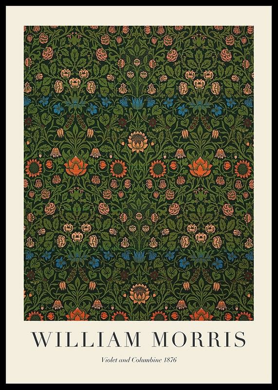 William Morris Violet And Columbine 1876-12