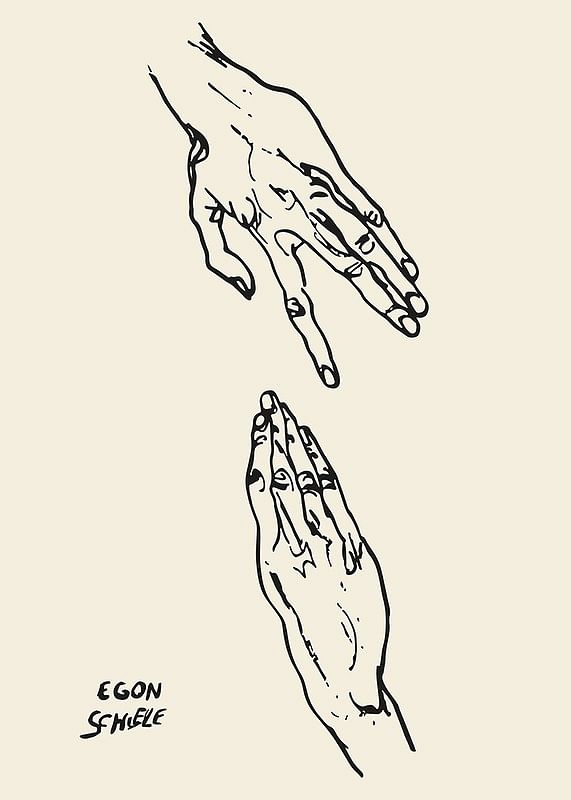 Egon Schiele Art Hands-12
