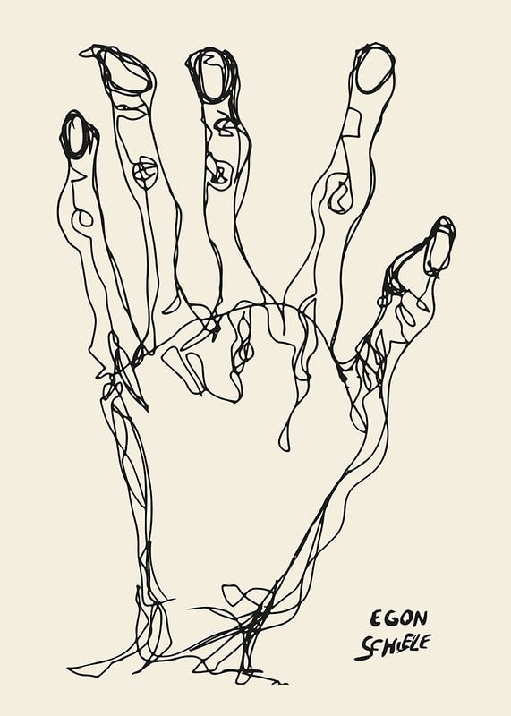 Egon Schiele Hand-12
