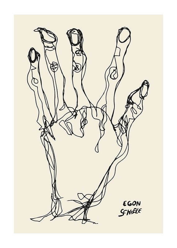 Plagát Egon Schiele Hand