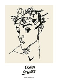 Egon Schiele Self Portrait-1