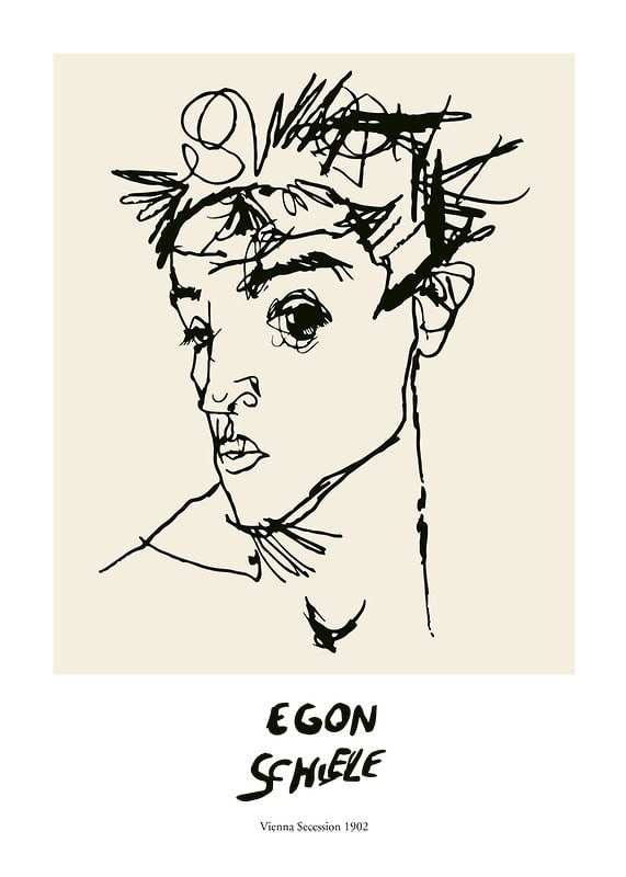 Egon Schiele Self Portrait-12