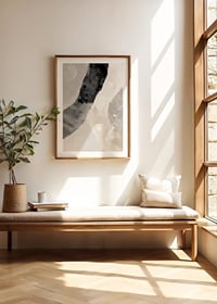 Strati di acquerello astratti in beige, marrone e nero-8