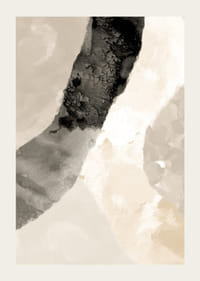 Abstrakta akvarellager i beige, brunt och svart-3