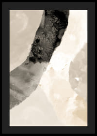 Abstrakta akvarellager i beige, brunt och svart-4