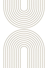 Abstract arc-shaped lines in beige on white background-7